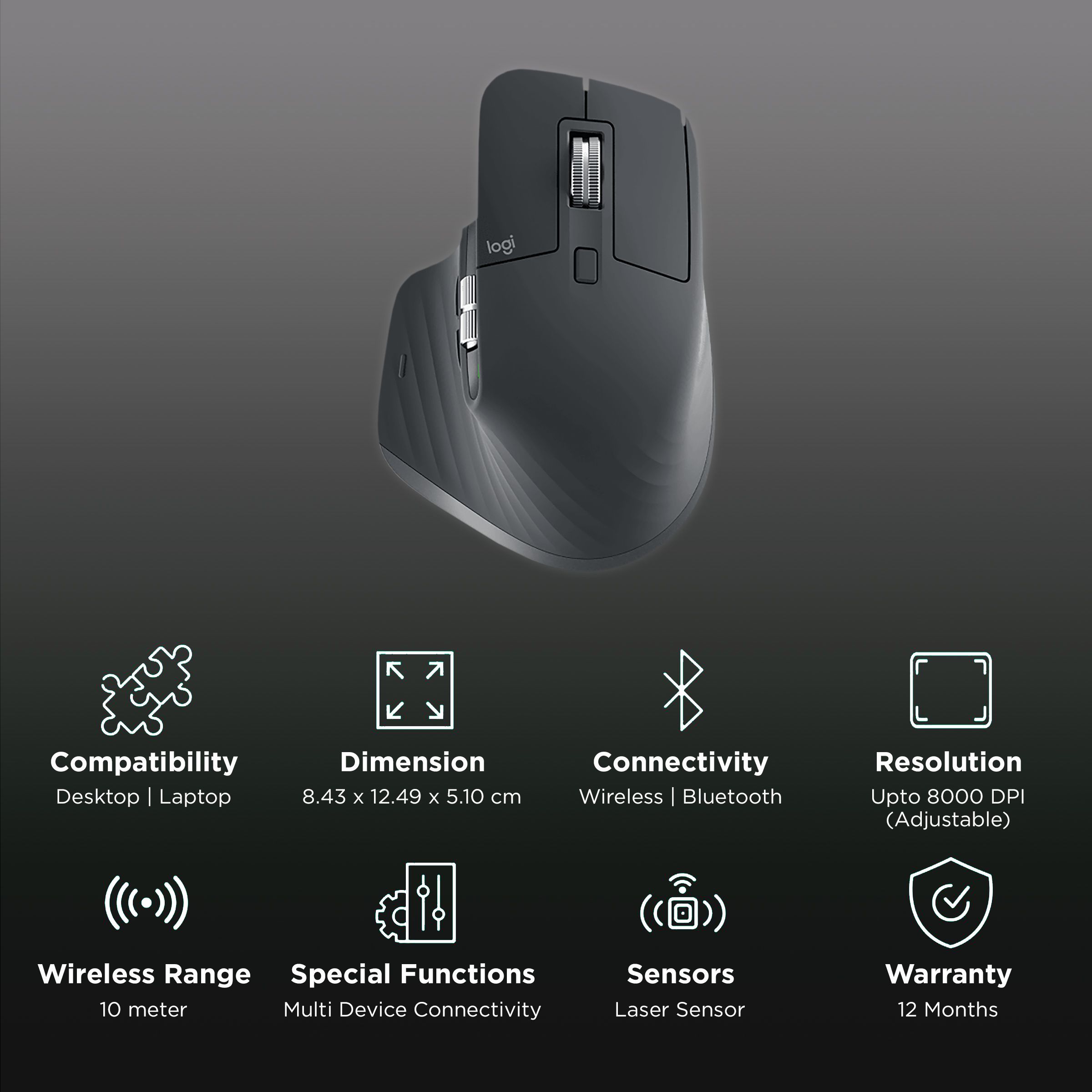 Buy logitech MX Master 3S Rechargeable Bluetooth Wireless Laser Buy logitech MX Master 3S Rechargeable Bluetooth Wireless Laser